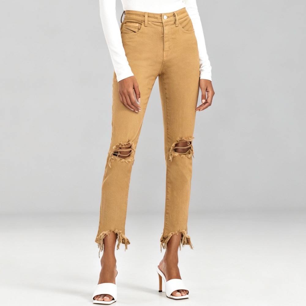 L'AGENCE High Line‎ Skinny Jean Sahara Distressed size 28